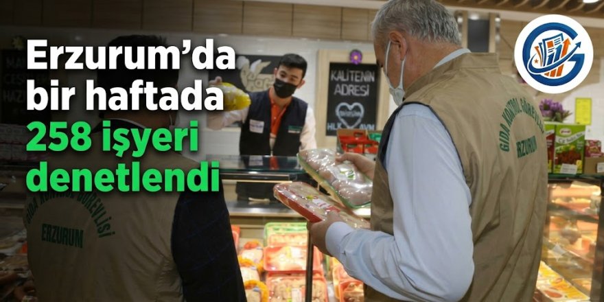 Erzurum'da bir haftada 258 işyeri denetlendi