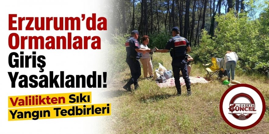 Erzurum'da Ormanlara Giriş Yasaklandı! Valilikten Sıkı Yangın Tedbirleri