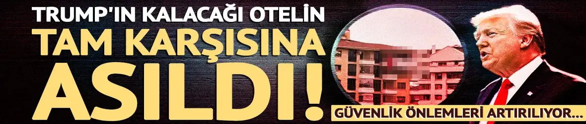Trump'ın otelinin karşısında Filistin bayrağı! Gören bir daha baktı