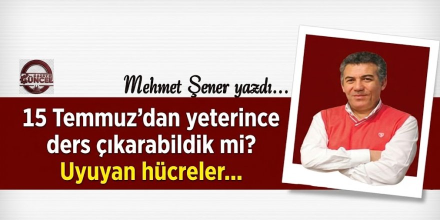 15 Temmuz’dan yeterince ders çıkarabildik mi? Uyuyan hücreler...
