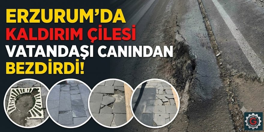 ERZURUM’DA KALDIRIM ÇİLESİ VATANDAŞI CANINDAN BEZDİRDİ!
