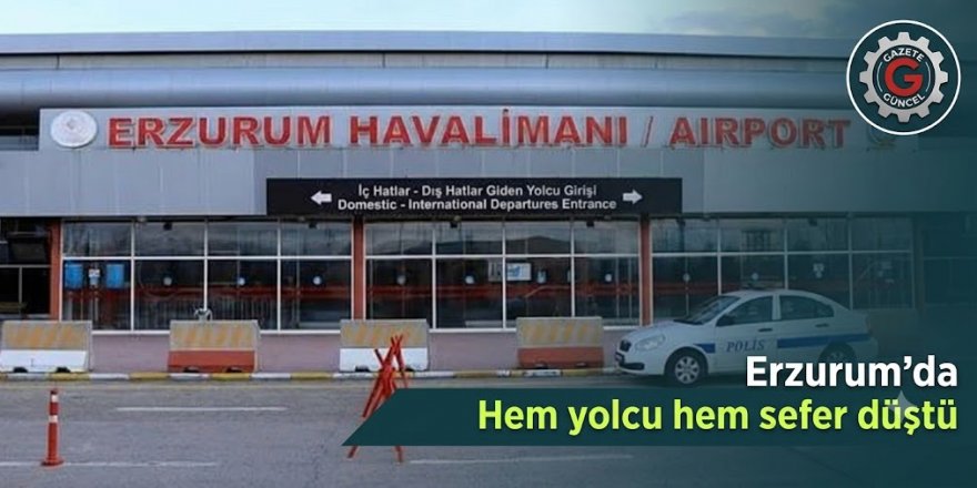 Erzurum'da Hem yolcu hem sefer düştü