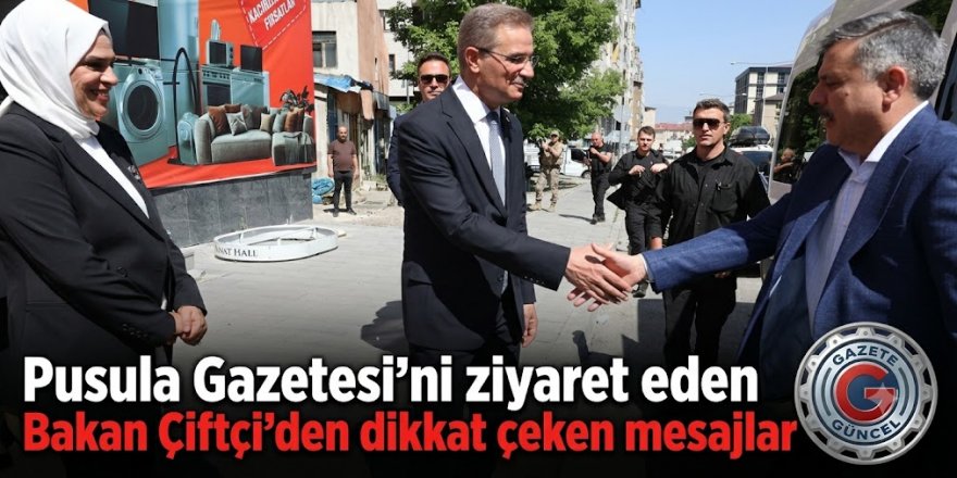 İçişleri Bakanı Mustafa Çiftçi'den Pusula 'ya özel ziyaret