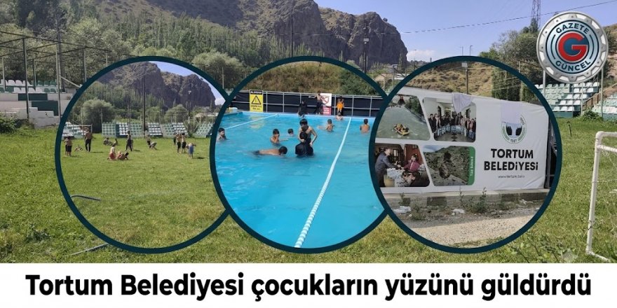 TORTUM’DA ÇOCUKLARIN YÜZÜ GÜLDÜ: ÖNCE GÜREŞ, SONRA HAVUZ KEYFİ!
