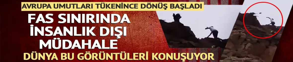 Ülkeye dönen Faslı göçmenlere taşlı müdahale! Görüntüler infial yarattı