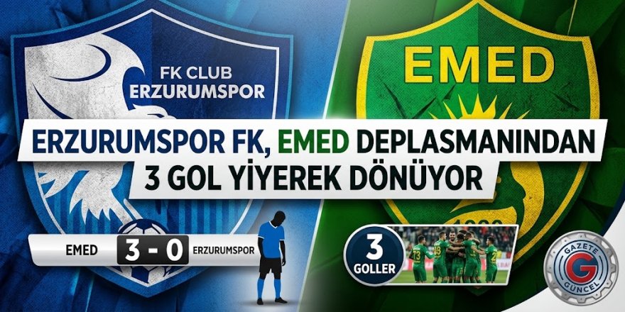Erzurumspor FK, Emed deplasmanından 3 gol yiyerek dönüyor