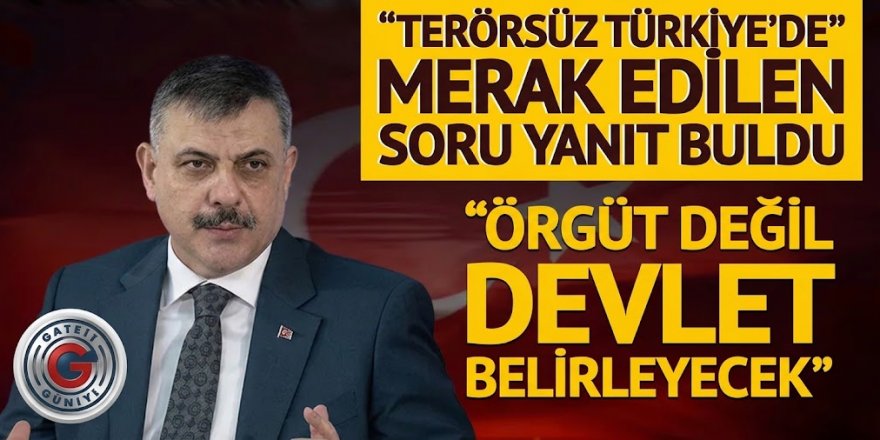 Sürecin temel şartını açıkladı! Bakan Çiftçi'den "Terörsüz Türkiye" mesajı