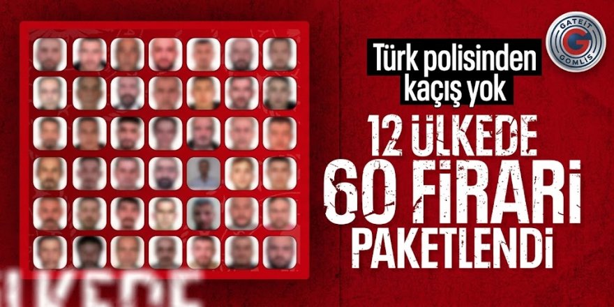 Kırmızı bültenle aranan 16, ulusal seviyede aranan 44 suçlu Türkiye’ye getirildi
