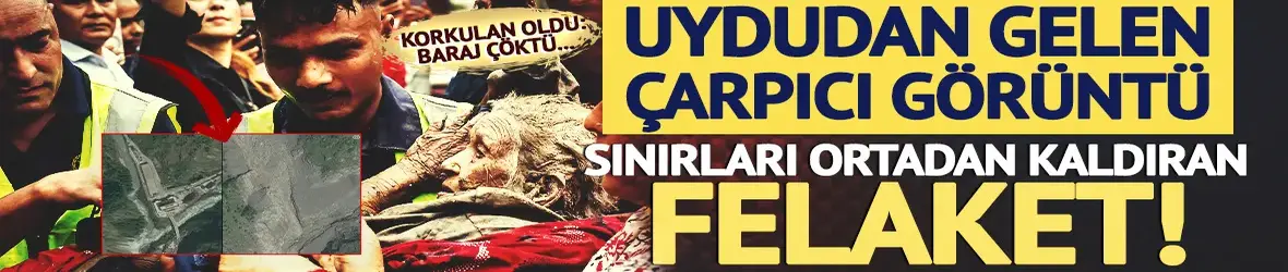 Nepal'deki sel felaketinden çarpıcı kare!