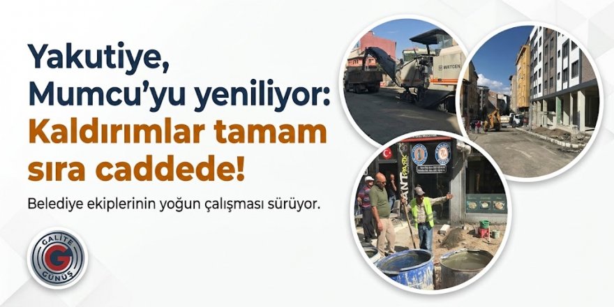 Yakutiye, Mumcu’yu Yeniliyor: Kaldırımlar Tamam, Sıra Caddede!