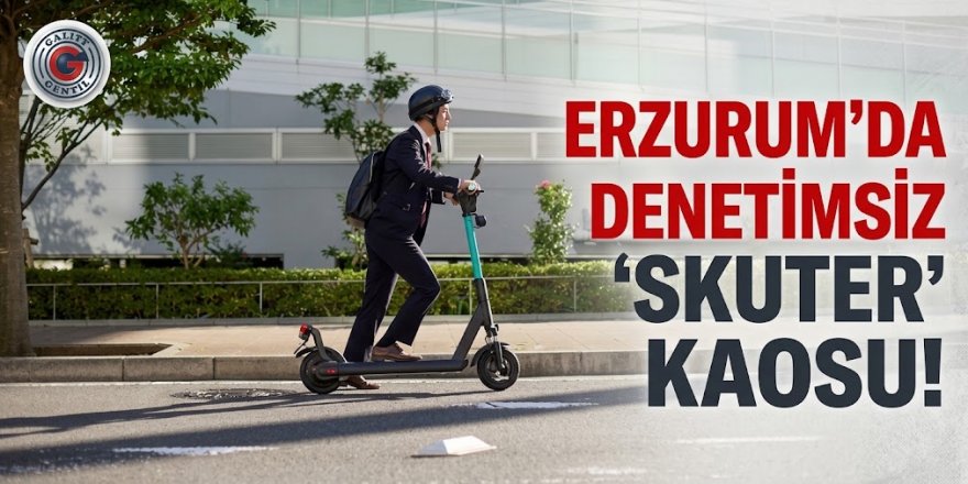 Erzurum'da Denetimsiz 'skuter' kaosu!