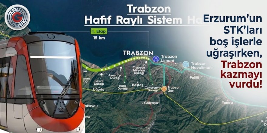 Erzurum'un STK'ları boş işlerle uğraşırken, Trabzon kazmayı vurdu!