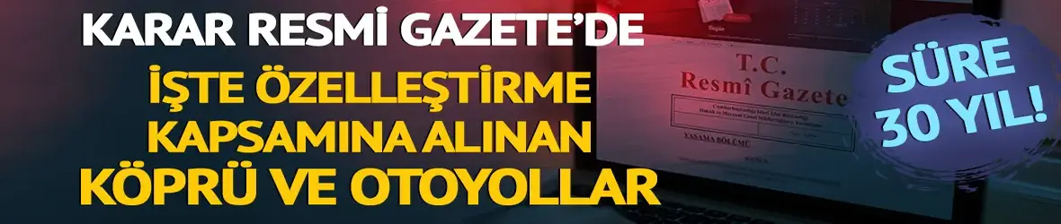 Karar Resmi Gazete'de: