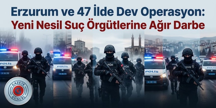 Erzurum ve 47 İlde Dev Operasyon: Yeni Nesil Suç Örgütlerine Ağır Darbe