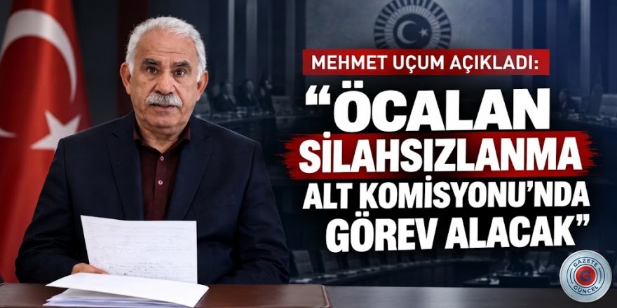 Cumhurbaşkanı Başdanışmanı Uçum: Öcalan Silahsızlanma Alt Komisyonu'nda görev alacak