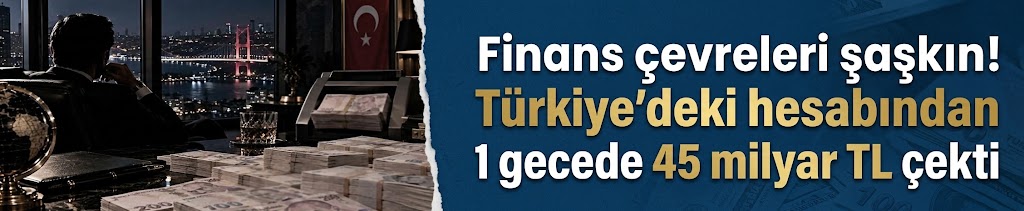 Finans çevreleri şaşkın! Türkiye'deki hesabından 1 gecede 45 milyar TL çekti