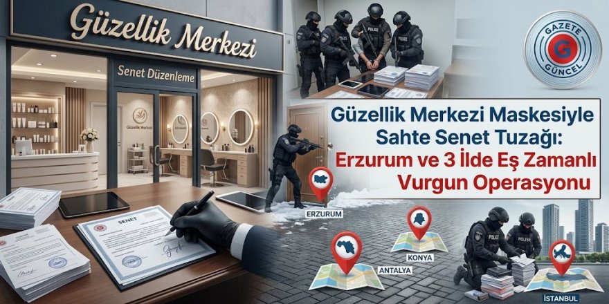Erzurum ve 3 ilde güzellik merkezlerine baskın
