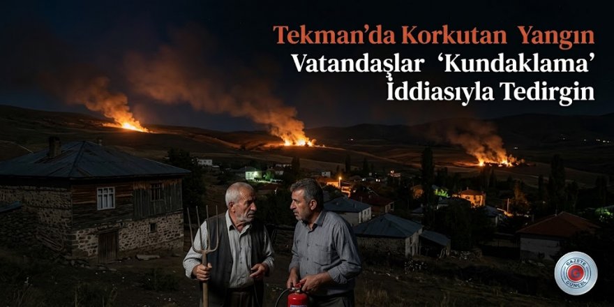 Tekman’da Korkutan Yangın Serisi: Vatandaşlar ‘Kundaklama’ İddiasıyla Tedirgin