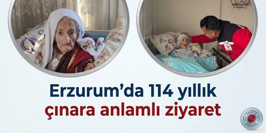 Erzurum'da 114 yıllık çınara anlamlı ziyaret