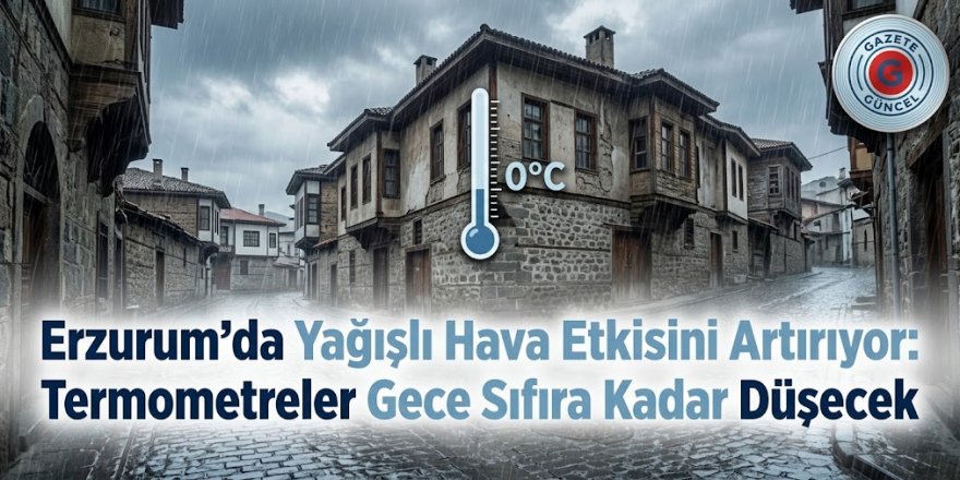 Erzurum'da Termometreler Gece Sıfıra Kadar Düşecek