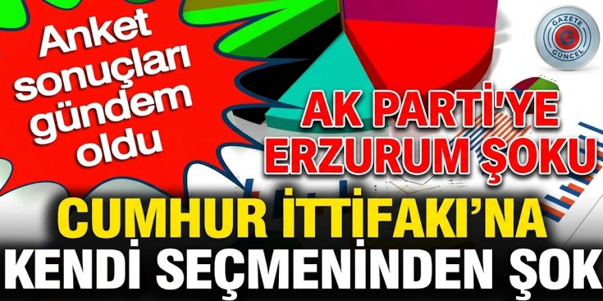 Sonuçlar sürpriz! İşte Cumhur İttifakı'nın kalesi Erzurum'da yapılan son seçim anketi