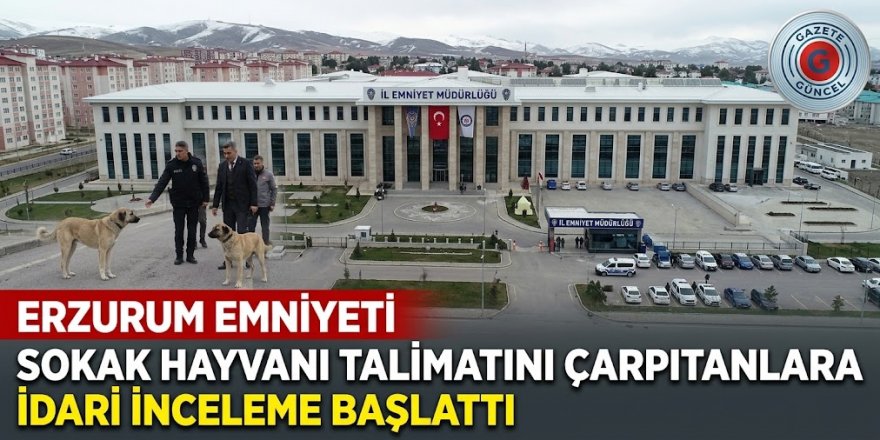 Erzurum Emniyeti'nden 'Sokak Hayvanları' Açıklaması: Talimatı Çarpıtanlara İdari İnceleme!