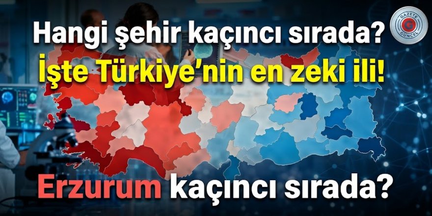 Hangi şehir kaçıncı sırada? İşte Türkiye'nin en zeki ili
