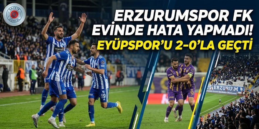 Erzurumspor FK Evinde Hata Yapmadı: Eyüpspor’u 2-0’la Geçti