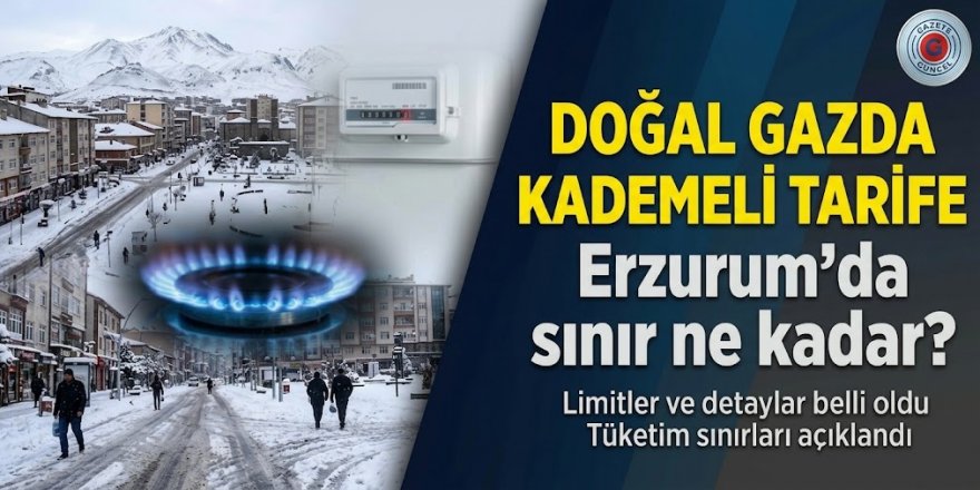 Doğal gazda kademeli tarife: Erzurum’da sınır ne kadar?