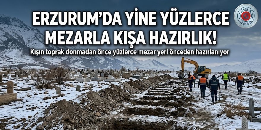 "Erzurum'da yine yüzlerce mezarla kışa hazırlıyor!
