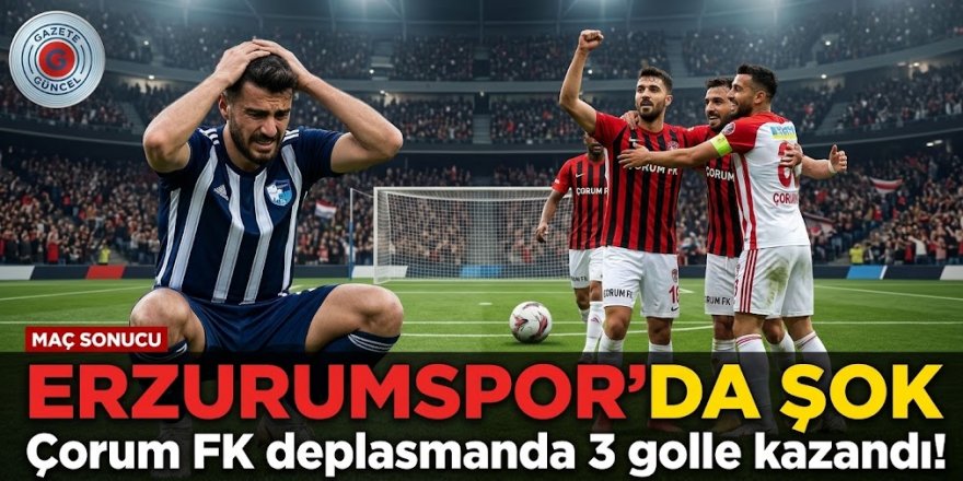 ERZURUMSPOR'A EVİNDE ÇORUM ŞOKU: 1-3
