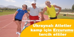 Atletler kamp için Erzurum'da