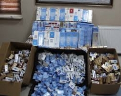 Erzurum'da binlerce kaçak sigara ele geçirildi