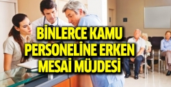 Sağlık personeline mesai müjdesi