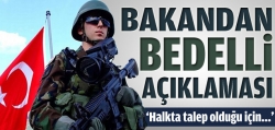 Bakandan bedelli açıklaması!