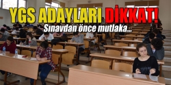 YGS adayları dikkat