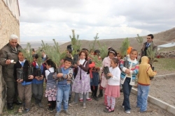 Köy okulları ağaçlandırılıyor