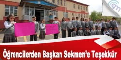 Öğrencilerden Başkan Sekmen'e teşekkür