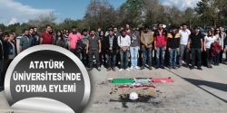 Atatürk Üniversitesi'nde oturma eylemi