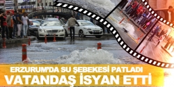 Su şebekesi büyük bir gürültüyle patladı