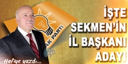 İşte Sekmen’in il başkanı!