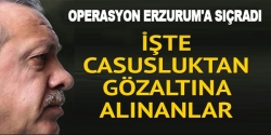Operasyon Erzurum'a sıçradı