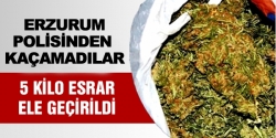 Erzurum polisinden kaçamadılar