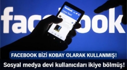 Facebook bizi kobay olarak kullanmış