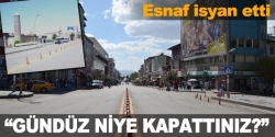 Esnaf hafta sonu yasağına isyan etti