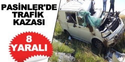 Pasinler'de trafik kazası: 8 yaraıl