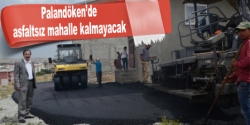 Palandöken'de asfalt çalışmaları devam ediyor