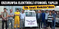 Elektirikli otomobilin ilk testi Rektör'den