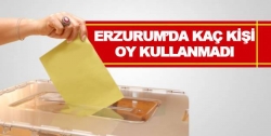 Erzurum’da on binler oy kullanmadı!