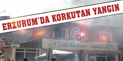 Erzurum'da iki katlı binada yangın çıktı